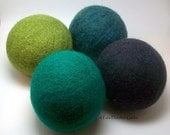 Wool Dryer Balls - A Late Evening in the Forest Set of 4 Eco Friendly - Can Be Scented or Unscented