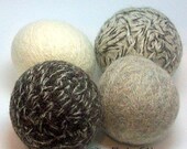 Wool Dryer Balls - Natural Colors - Set of 4 Eco Friendly - Can Be Scented or Unscented