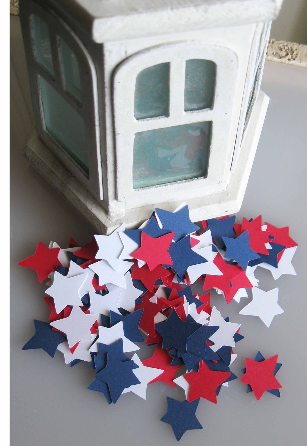 Star Patriotic Confetti July 4th Red White Blue