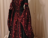 medieval renaissance VAMPIRE HALLOWEEN wedding handfasting dress custom made