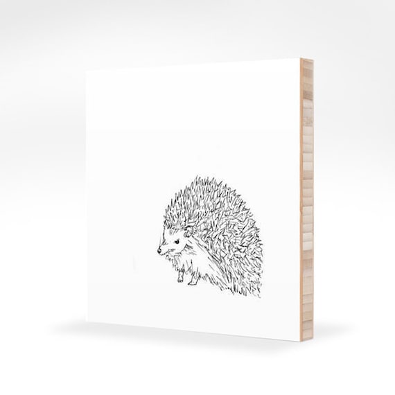 Mr Hedgehog (Limited Edition Print on Bamboo)