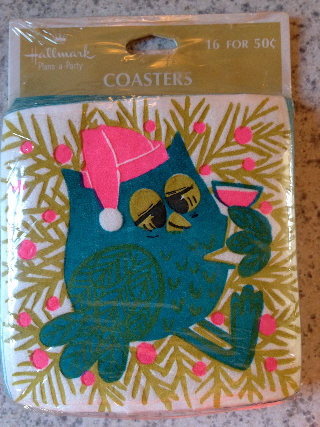 Tipsy Owl Paper Coasters by Hallmark Plans-A-Party
