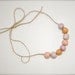 Boho Beaded Necklace - Spring Coral Pink Peach