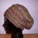 SALE Small Purple and Green Slouchy Crochet Tam / Great Gift for a Teen / Slouchy Beanie SALE