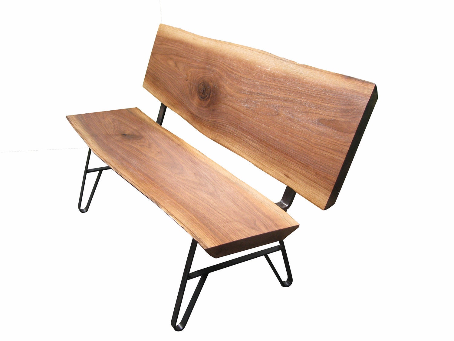 Live Edge Black Walnut Bench