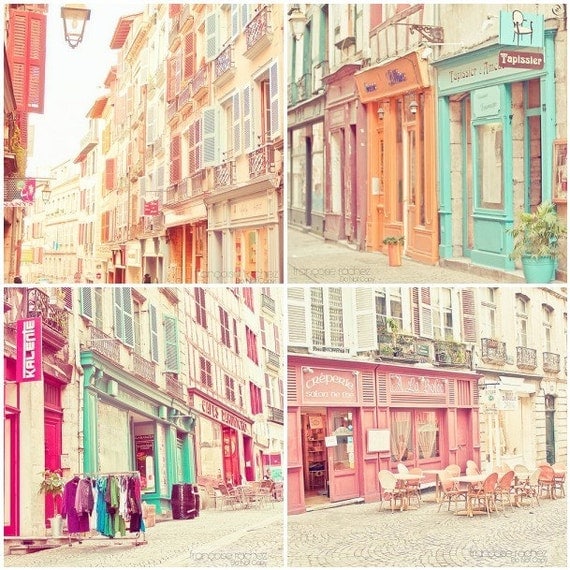 Candy Urban France  (Set of four 5x5 ) Fine Art Photographs