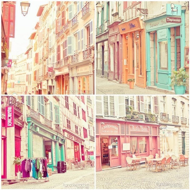 Candy Urban France  (Set of four 5x5 ) Fine Art Photographs