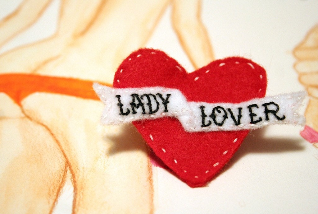 lady lover queer brooch