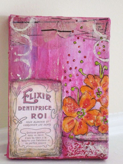 Pink Label - original painting - ready to hang