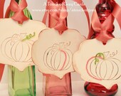 Rustic Fall Pumpkins - Vintage Inspired Handmade Autumn Gift Tags (Perfect for Halloween) (Set of 6)