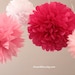 Ballerina---5 pcs tissue pom poms set, mix sized