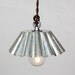 Rustic Modern Vintage Industrial Brioche Tin Pendant Light - Etched Tin Patina (SM) // Vintage Style Cloth Twisted Cord & Bakelite Plug