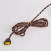 Rustic Modern Vintage Industrial Brioche Tin Pendant Light - Etched Tin Patina (LG) // Vintage Style Cloth Twisted Cord & Bakelite Plug