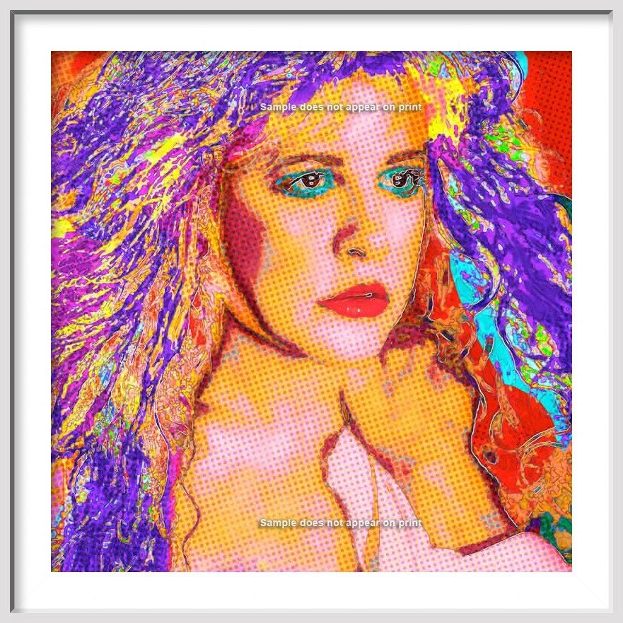 STEVIE NICKS - LARGE 20 x 20 - Signed and Numbered Fine Giclee Art Print  on Watercolor Paper- Free Shipping