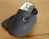 Baby Boy Shoes Grey Loafer, Soft Sole Baby Booties