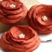 Orange Flower Hair Clips - Bridal Flowers - Orange Hair Pins- Orange Wedding Accessory - Orange Hair Pieces