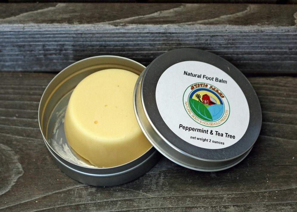 Peppermint and Tea Tree Foot Balm - Natural Lotion Bar
