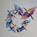 Origami Crane Mobile - Baby Mobile - Children Decor - Eco Friendly - Nursery Home Unique Rainbow Tie Dye Birds Kids Teen