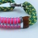 Neon pink and green rope bracelet