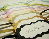 Candy Buffet Tags Elegant Layered Design with your Custom Wording and Colors to Coordinate with your Wedding Reception Colors