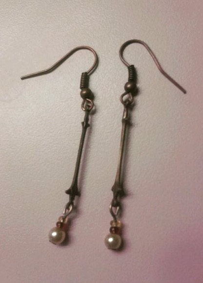 Bronze Fleur de Lis Earrings