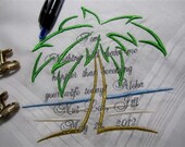 Aloha Nui Loa - A Promise of Love - Brides loving thoughts to her Groom, Gift Boxed Hankerchief.  Groom to Bride Handkerchief Laced.