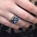 Blue Dragonfly Locket Ring