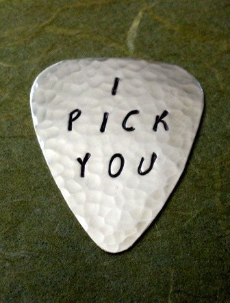 I PICK YOU PRIORITY Shipping Sterling Silver Guitar Pick