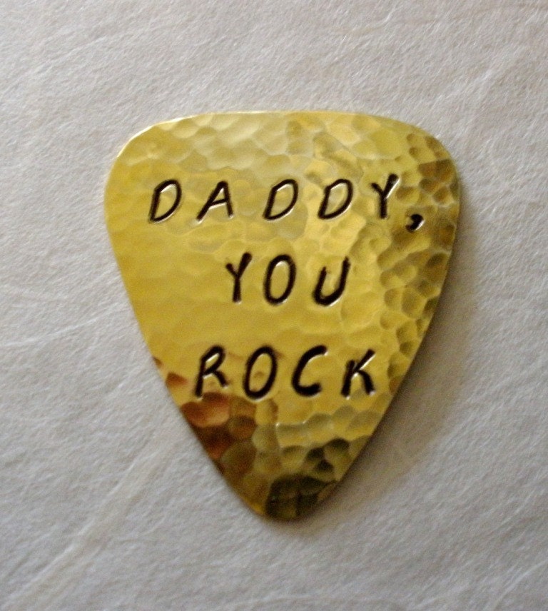 CUSTOM Guitar Pick 1st Class Shipping BRASS