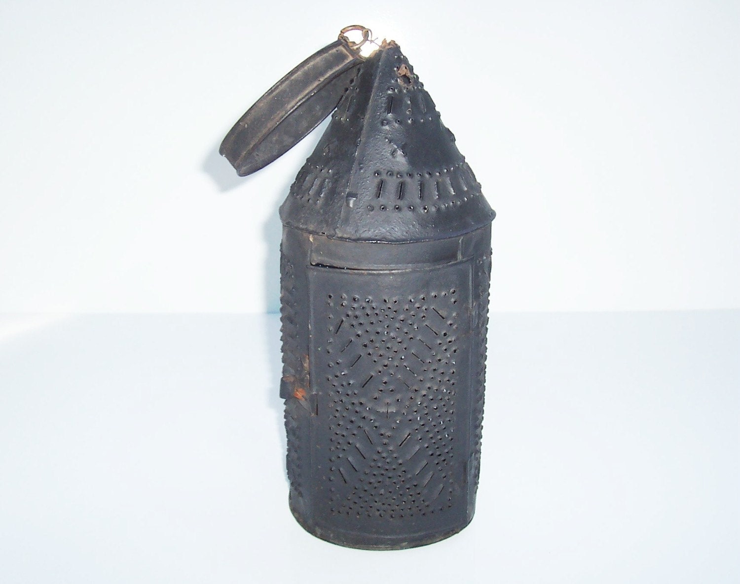 ANTIQUE HANGING CANDLE HOLDER OR LANTERN by timberstoys on Etsy