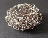 Unisex Steel Ring.  Size 10.  Helm Chainmaille.