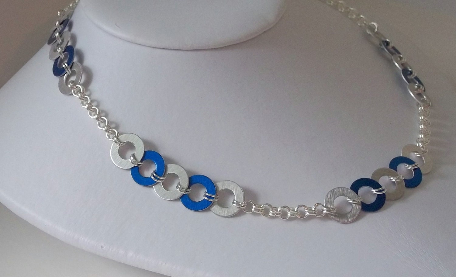 Silver & Blue Necklace.
