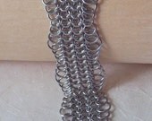 Steel Chainmaille Bracelet.  Wave.