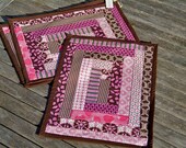 Quilted Placemats Chocolate, Pink, Butler, Timber, Levitt, Strawberry