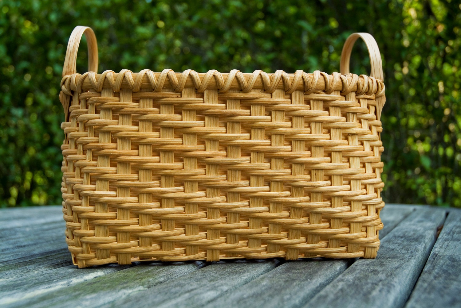 Traditional Shaker Spoon Basket Twill Weave Nina Webb Basket