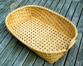 Large Tray Basket Traditional Shaker Nina Webb Basket Handcarved Oak Handles