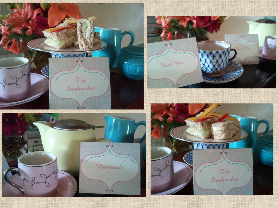 Vintage Tea Party Tent Cards / Instant Download Tea Party Bridal Shower or Mother's Day Tea Party Printable Tent Cards Il_170x135