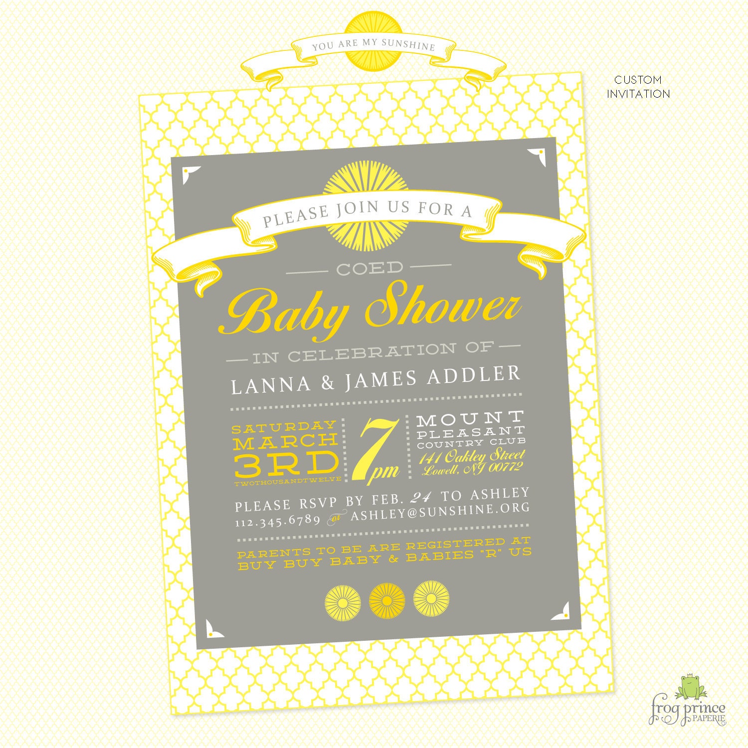 You Are My Sunshine Baby Shower Birthday DIY Printable Party Pack Il_170x135