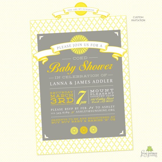 You Are My Sunshine Baby Shower Birthday DIY Printable Party Pack Il_570xn