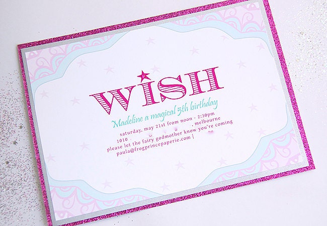 Make a WISH Custom Birthday Party Invitation - DIY Printable