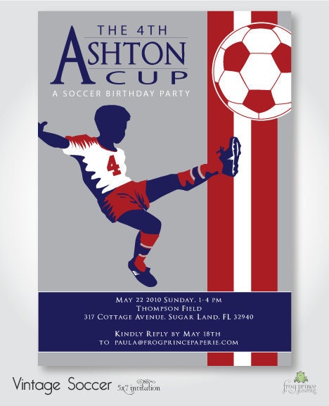 Soccer - Preppy Style Custom Printable Party