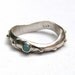 silver  ring Blue Ocean Quartz  Recycled size 6.5