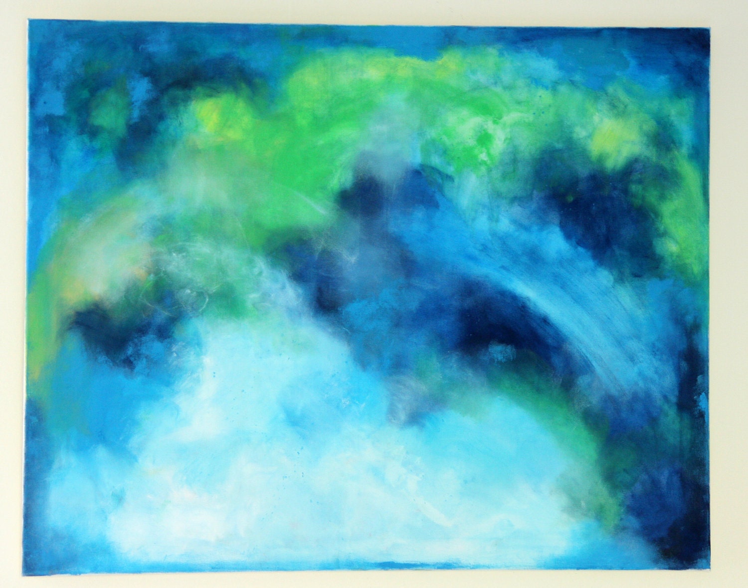 Original Oil Painting. Abstract.  24 x 30 "   Northern Lights .FREE SHIPPING