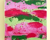 Original Abstract  Painting  on a Mini Canvas. 5 x5 "