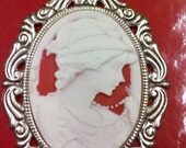 Zelda Fitzgerald in Pearls Necklace - Red Cameo Edition