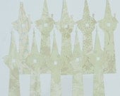 Rapunzel Tower Cut Outs, Die Cuts, Light Green and Tan Cut Outs - 10 Count