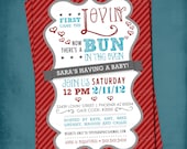 First Came the Lovin. Bun in the Oven Baby Shower Invite by Tipsy Graphics. Any colors Il_170x135