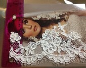 French Alencon Narrow Lace Swatch Sample