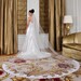 Wedding Veil - Cathedral Length with Wide French Alencon Lace At Bottom Edge
