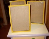 3 YeLLow MeTal 5 x 7 Frames--FREE SHIPPING in the US